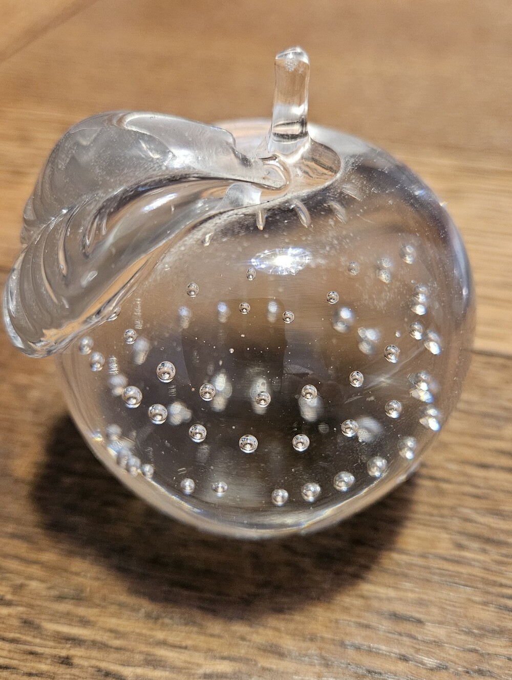 Hand blown Apple Paperweight